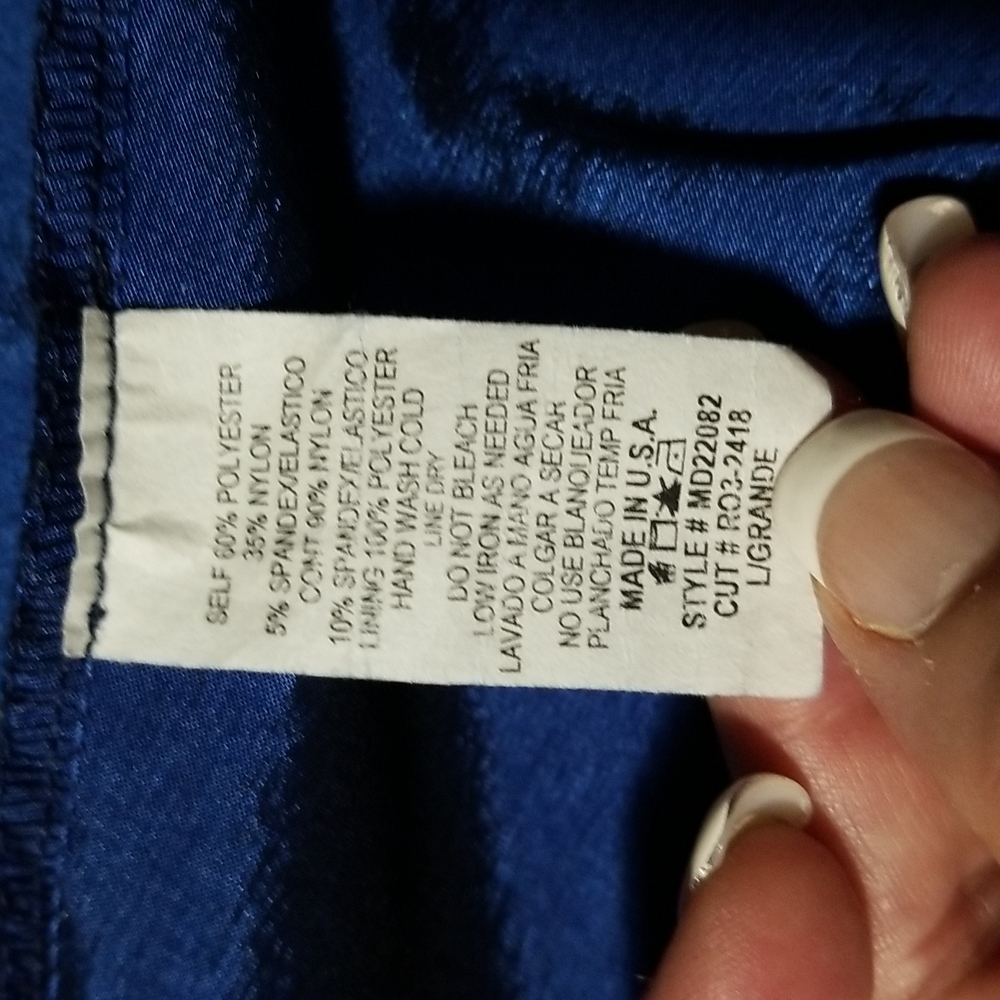 Vintage. BLUE S prom dress. Large - Picture 8 of 8
